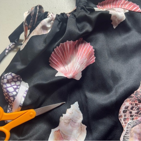 Show Me Your MuMu Kenz Mini Dress Seashell Mini Black Satin One Shoulder XS - Picture 9 of 15